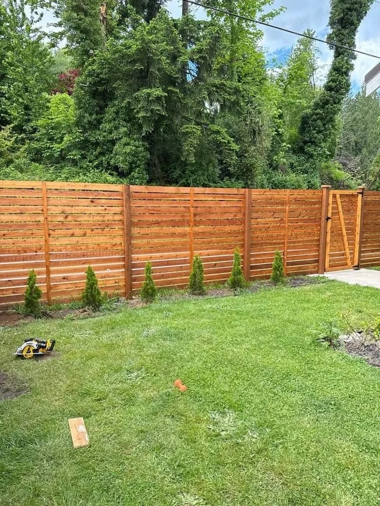 Wood fence project 3 in Pierce County