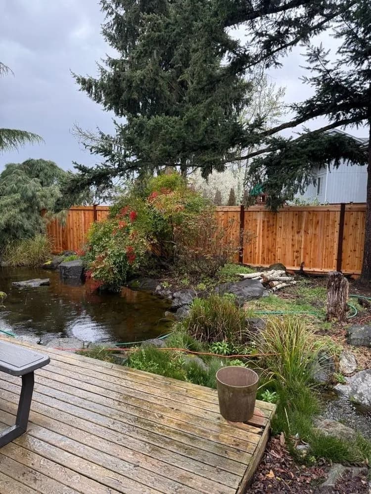 Wood fence project 4 in Pierce County