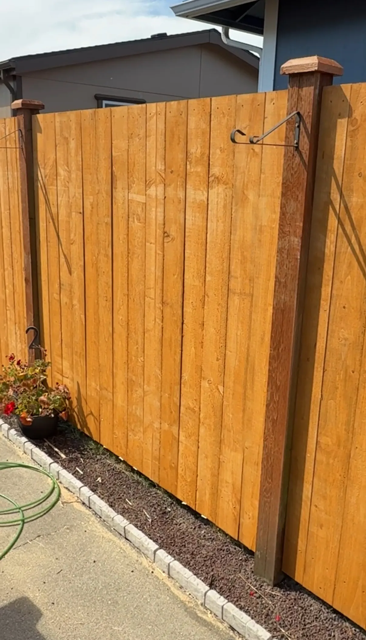 Cedar privacy fence installation in Pierce County