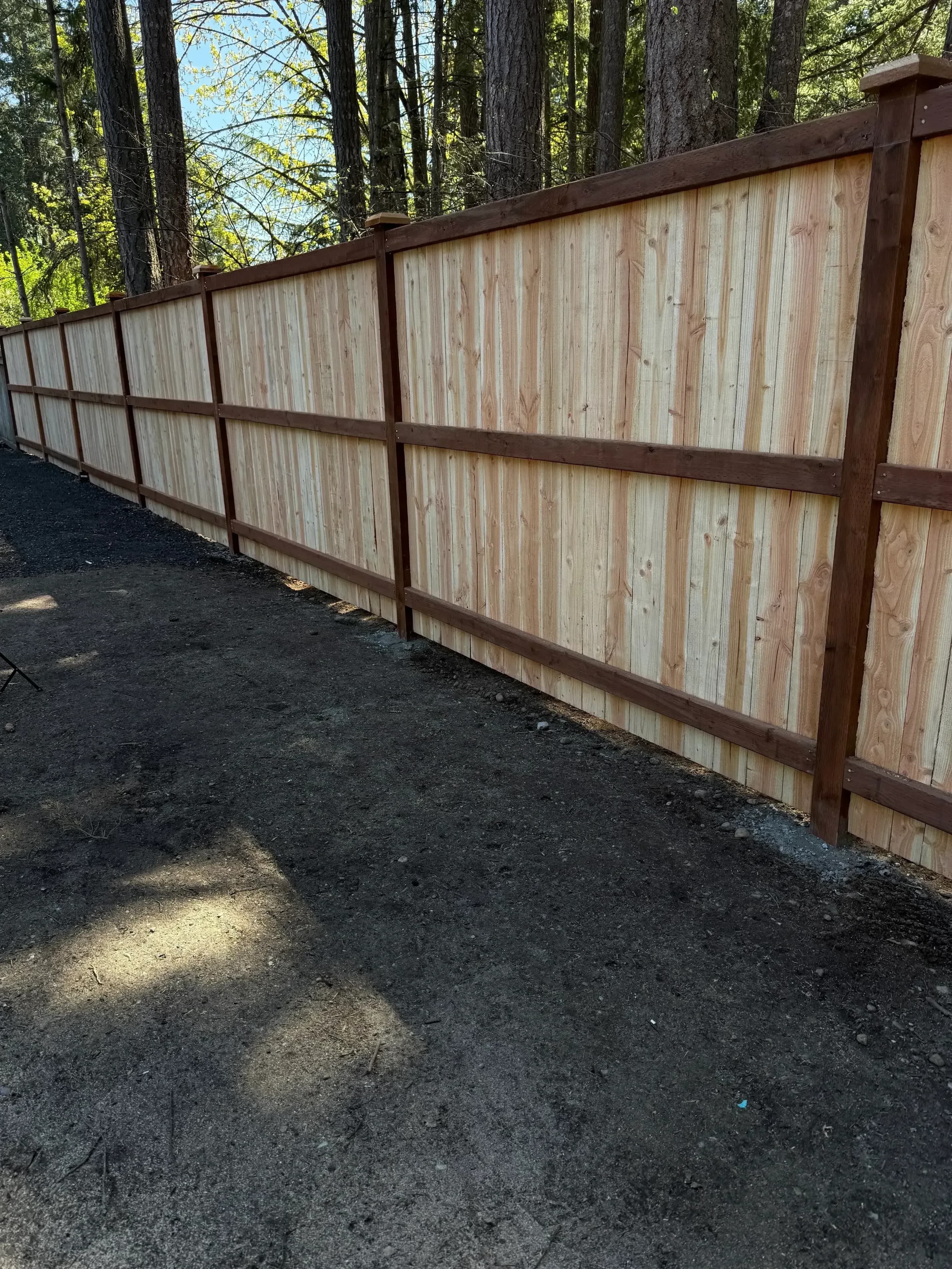 Complete backyard privacy fence cedar wood